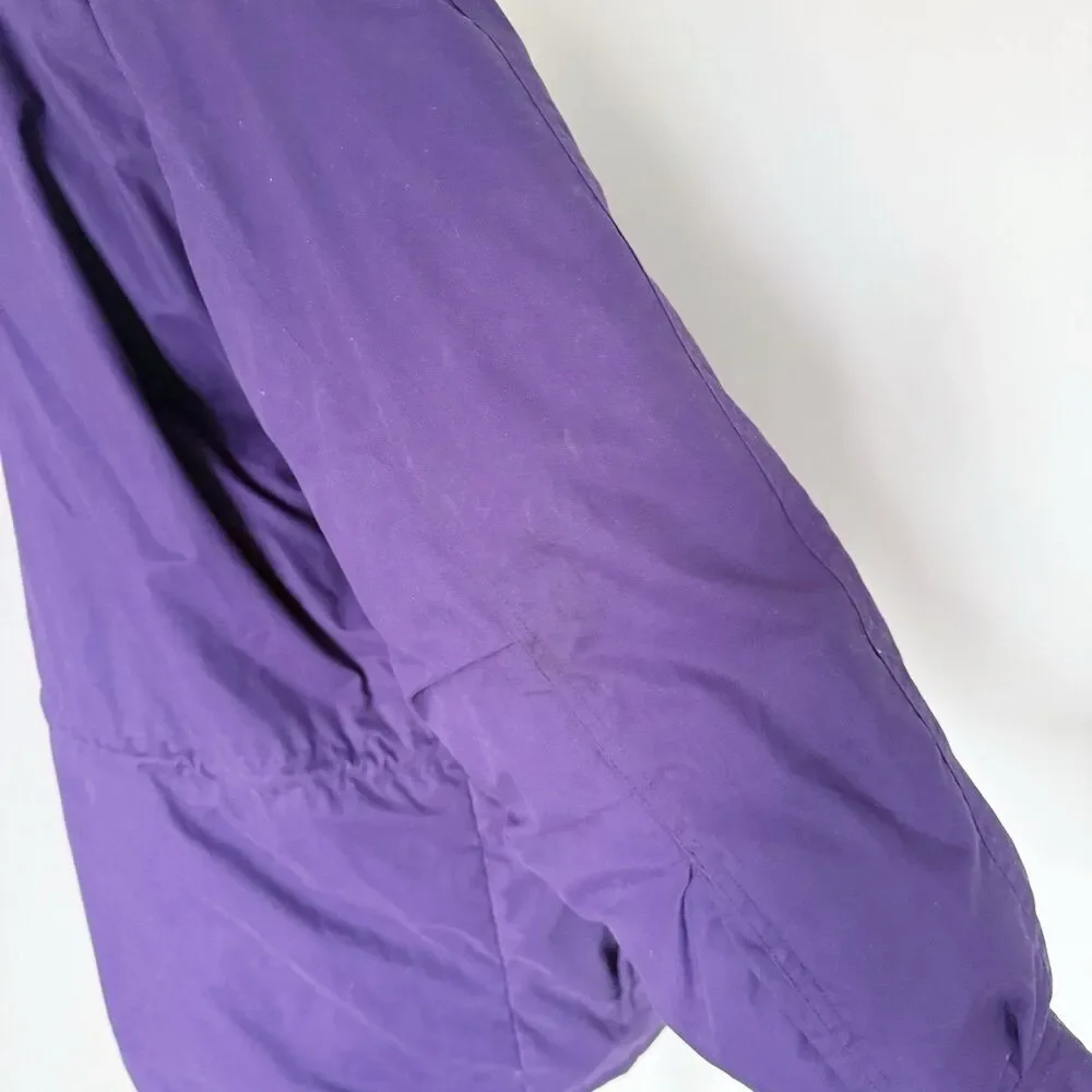 Vtg Eddie Bauer Goose Down Snowline Parka Coat Women's Sz XL Dark Purple Puffer